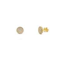 钻石簇状圆形耳钉（14K） Popular Jewelry 纽约
