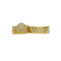 حلقه سه تکه خوشه الماس (14K) Popular Jewelry نیویورک