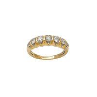 Прстен за свадбени бендови со дијамантски кластери (10К) Popular Jewelry Њујорк