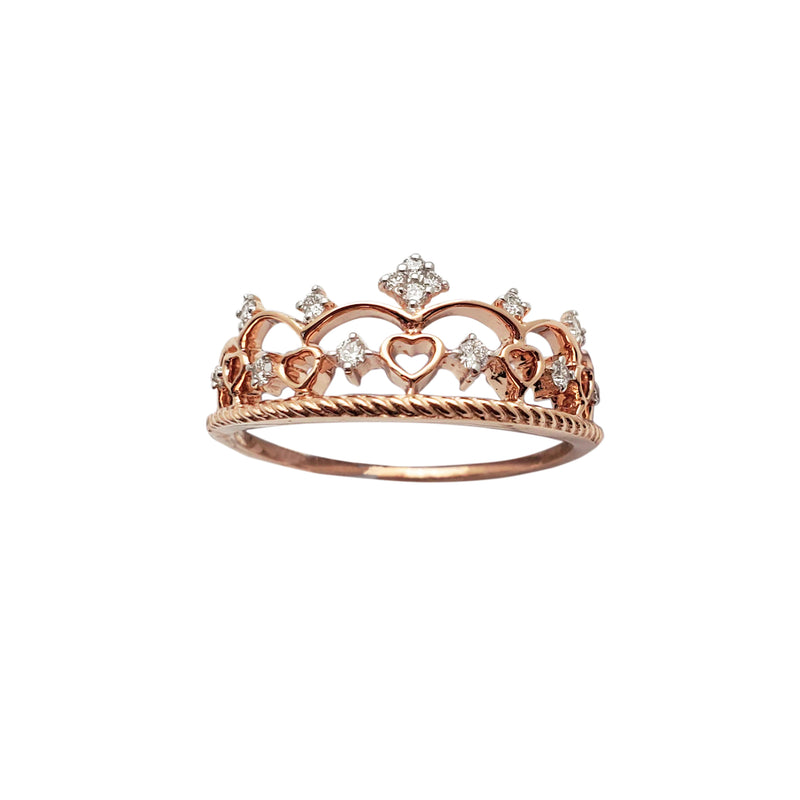 Diamond Crown Rose Gold Ring (14K) Popular Jewelry New York