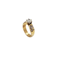 Diamond Cup Engagement Ring (14K)