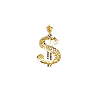 Diamond-Cut Vintage Dollar Sign Pendant (14K)