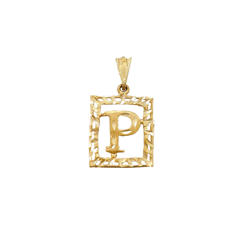 Frame Inital/Letter Pendant (14K)