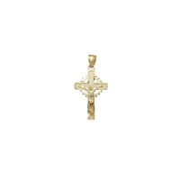 Diamond Cuts Halo Cross Pendant (14K) Popular Jewelry New York
