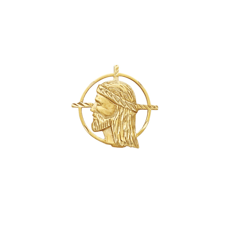 Diamond Cuts Halo Jesus Head Pendant (14K) Popular Jewelry New York