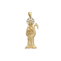 Potongan Berlian Liontin Halo Santa Muerte (14K) Popular Jewelry NY