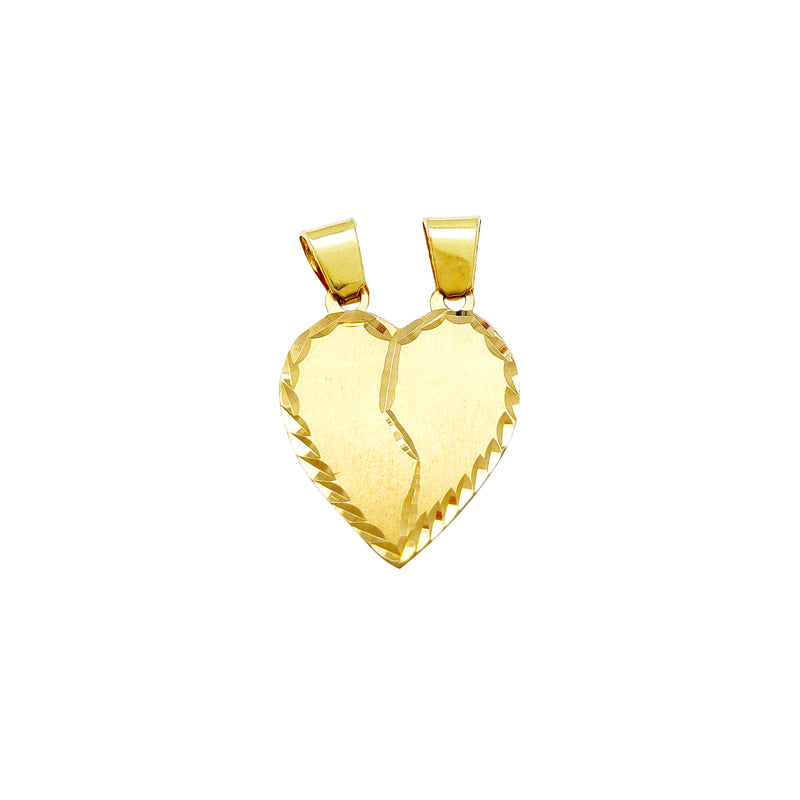 Diamond Cuts Matte-Finish Heart Pendant (14K) Popular Jewelry New York