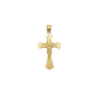 Diamond Cuts Milgranied Crucifix Pendant (14K) Popular Jewelry New York