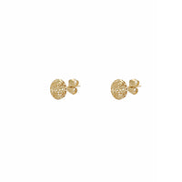 Diamond Cuts Round Floral Stud Earrings (14K) Popular Jewelry New York