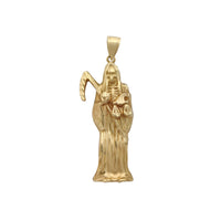Diamond-Cut Santa Muerte Pendant (14K)