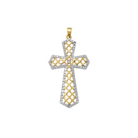 Diamond Cuts Two-Tone Cross Pendant (14K) Popular Jewelry New York