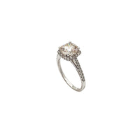 Diamond Elevated Thin Engagement Ring (14K)