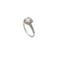 Diamond Stage Thin Engagement Ring (14K)