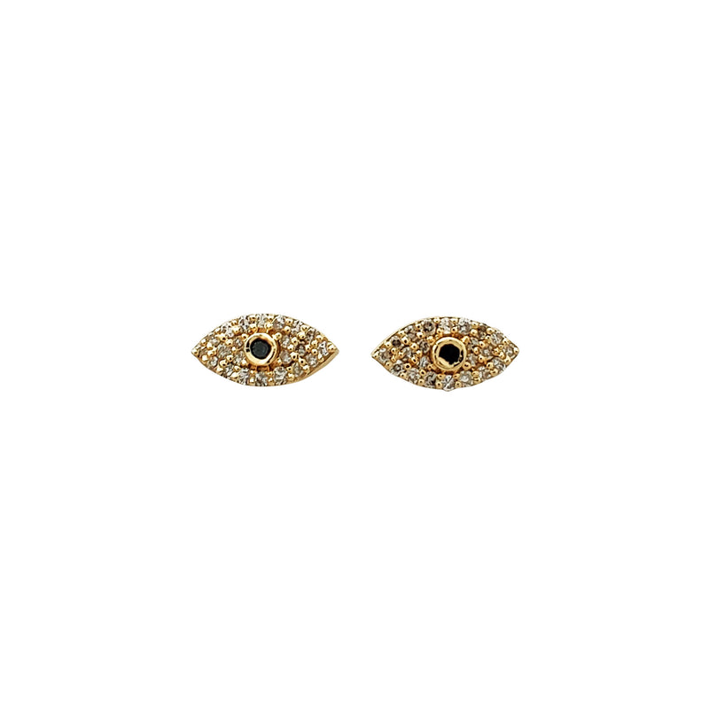 Diamond Evil Eyes Stud Earrings (14K) Popular Jewelry New York