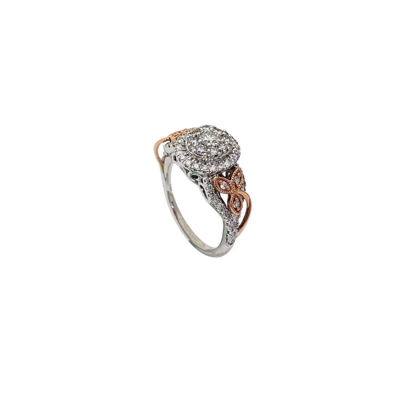Diamond Floral Side Ring (14K)