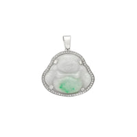 Diamond Frame Buddha Jade Pendant (14K) Popular Jewelry New York