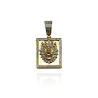 Diamond Framed Lion King Pendant (14K)