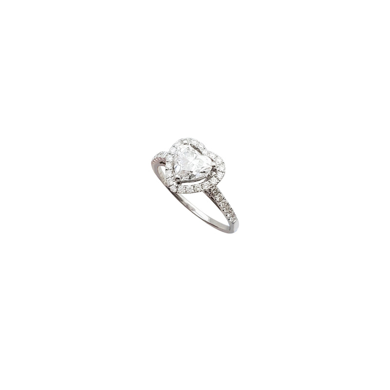 Diamond Heart Shaped Ring VVS2 (18K)