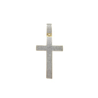 Diamentowy wisiorek z mrożonym krzyżem (10K) Popular Jewelry I Love New York