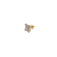 Diamond Iced-Out Square 4-Prong Stud Earrings (14K) Popular Jewelry New York