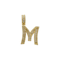 Colgante de letra inicial "M" de diamante (14 quilates)