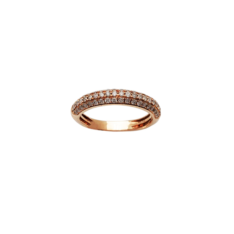 Diamond Macro-Pave Rose Gold Ring (14K) Popular Jewelry New York