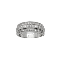 Diamond Milgrain Textured Border Wedding Band Ring (14K) Popular Jewelry New York