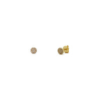 Orecchini a bottone con mini cluster di diamanti (14K) Popular Jewelry New York