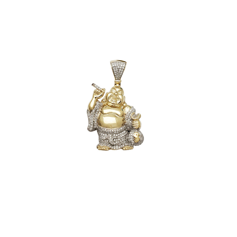 Diamond Money Buddha Pendant (10K)