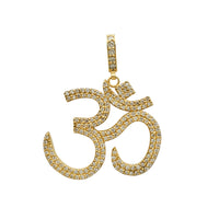 Dijamantski OM simbol privjesak (14K) Popular Jewelry Njujork
