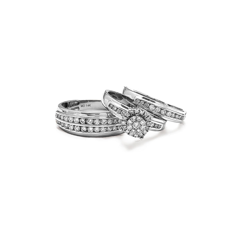 Diamond Pave 3-piece-set Rings (14K) Popular Jewelry New York