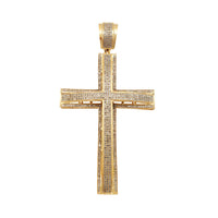 Diamond Pave Bridged Cross Pendant (14K) Popular Jewelry New York
