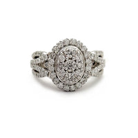 Diamond Pave Cocktail Oval Ring (14K) Popular Jewelry New York