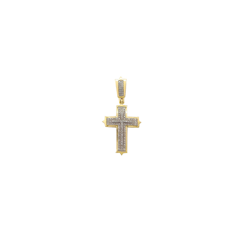 Diamond Pave Double Cross Pendant (10K) Popular Jewelry New York