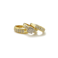 Прстенести прстенести прстени со пржени дијаманти (3K) Popular Jewelry Њујорк
