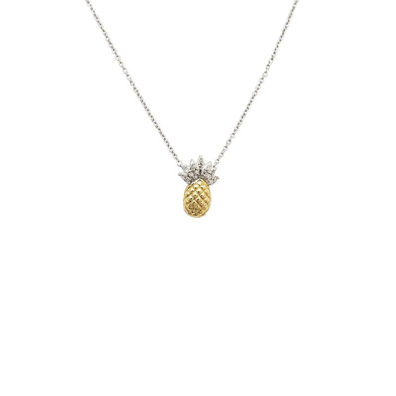 Diamond Pineapple Necklace (10K)