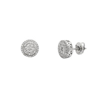 Diamond Round Cluster Stud Earrings (14K) Popular Jewelry New York