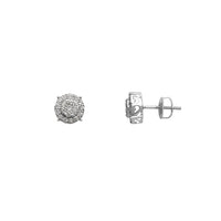 Dimanta apaļo klasteru auskari (14K) Popular Jewelry NY