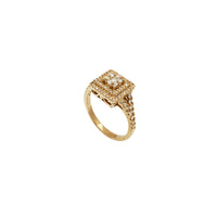Diamond Square Steps Ring (14K)