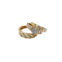 Anelli diamantati con regolazione della tensione in 3 pezzi (14K) Popular Jewelry New York