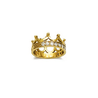 Diamond Textured King's Crown Ring (14K) Popular Jewelry New York