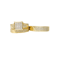 حلقه نامزدی سه قطعه الماس (14K) Popular Jewelry نیویورک