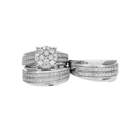 Dimanta trīsdaļīgs gredzens (14K) Popular Jewelry NY