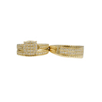 انگشتر سه قطعه الماس (14K) Popular Jewelry نیویورک