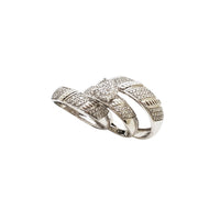 Diamond Three-Piece Set Stairs Engagement Ring (14K)