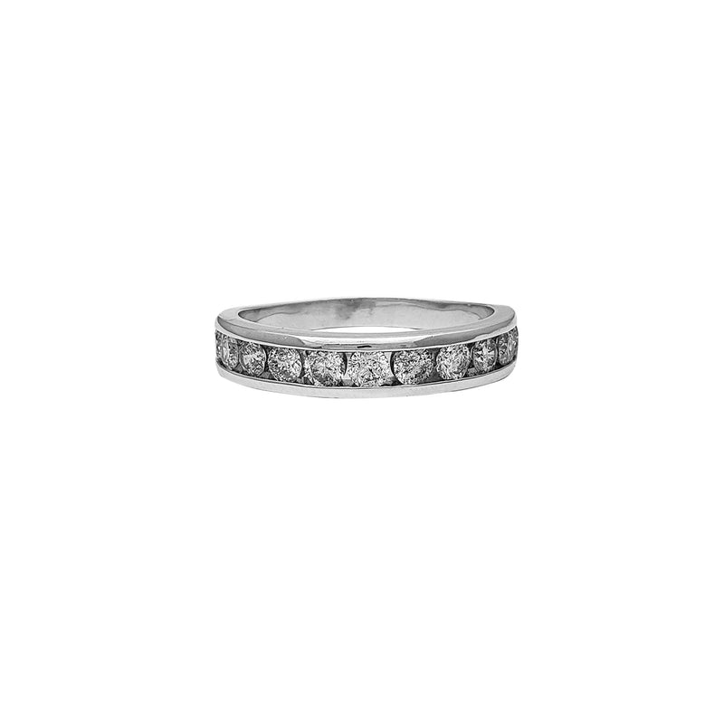 Diamond White Gold Wedding Band Ring (10K) Popular Jewelry New York