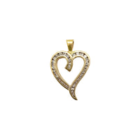 Diamond Abstract Heart Pendant (14K) Popular Jewelry New York