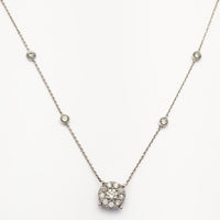 Diamond Bezel & Cluster Necklace (14K) Popular Jewelry New York