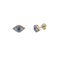Diamond Blue Evil Eye Stud Earrings (10K) Popular Jewelry New York