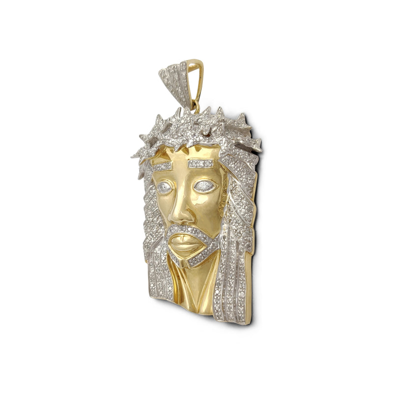 Diamond Crown of Thorns Jesus Head Pendant (10K) Popular Jewelry New York